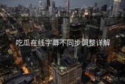 吃瓜在线字幕不同步调整详解