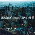黑料网你可能忽略的细节