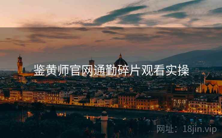 鉴黄师官网通勤碎片观看实操
