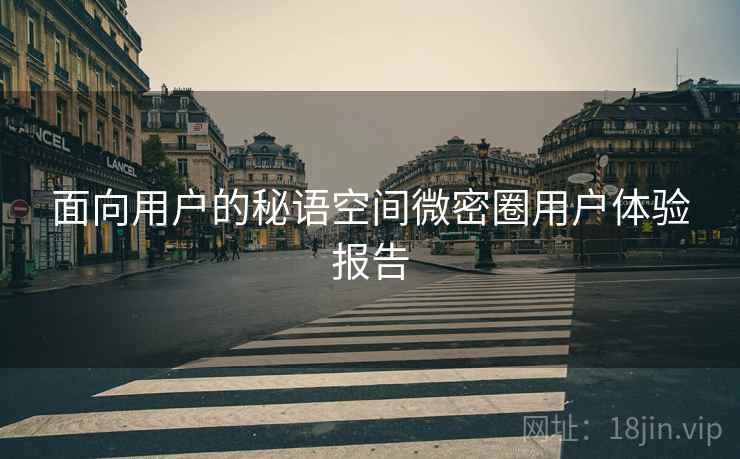 面向用户的秘语空间微密圈用户体验报告