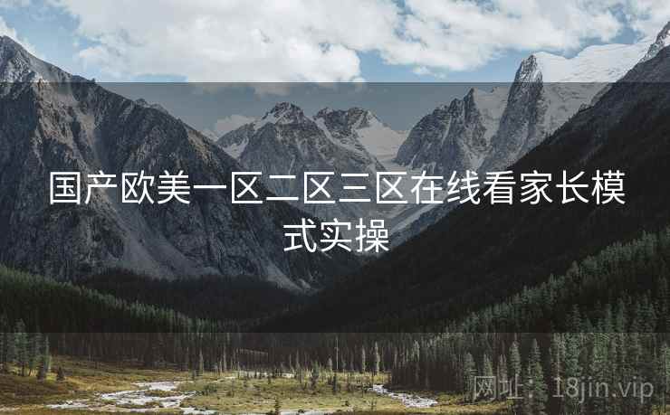 国产欧美一区二区三区在线看家长模式实操