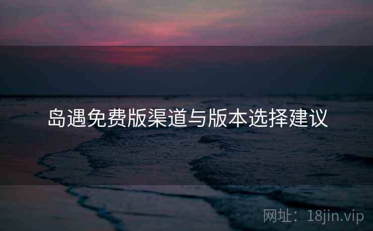 岛遇免费版渠道与版本选择建议