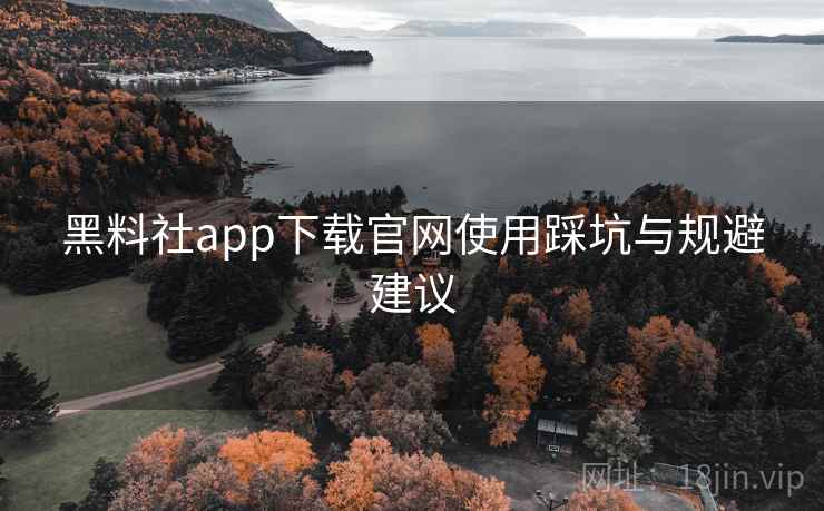 黑料社app下载官网使用踩坑与规避建议